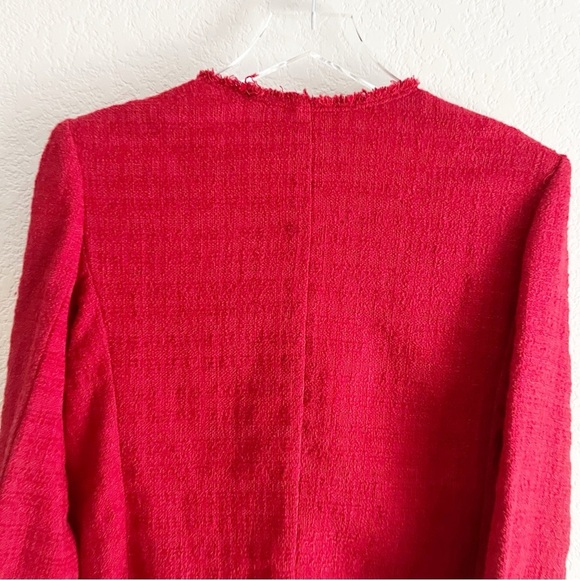 Isabel Marant Etoile Red Tweed Flenn Jacket Size 44 US 12 - Picture 8 of 10